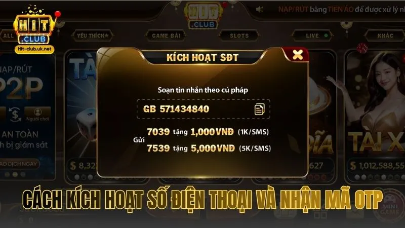 Cách kích hoạt số điện thoại và nhận mã OTP